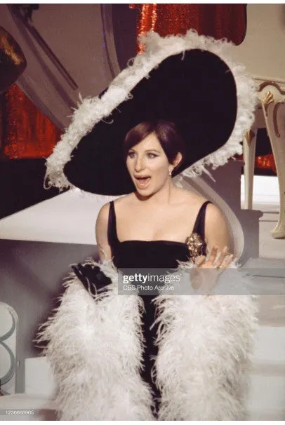 1967 Don Loper Couture For Barbra Streisand Black Hourglass Gown & Hat