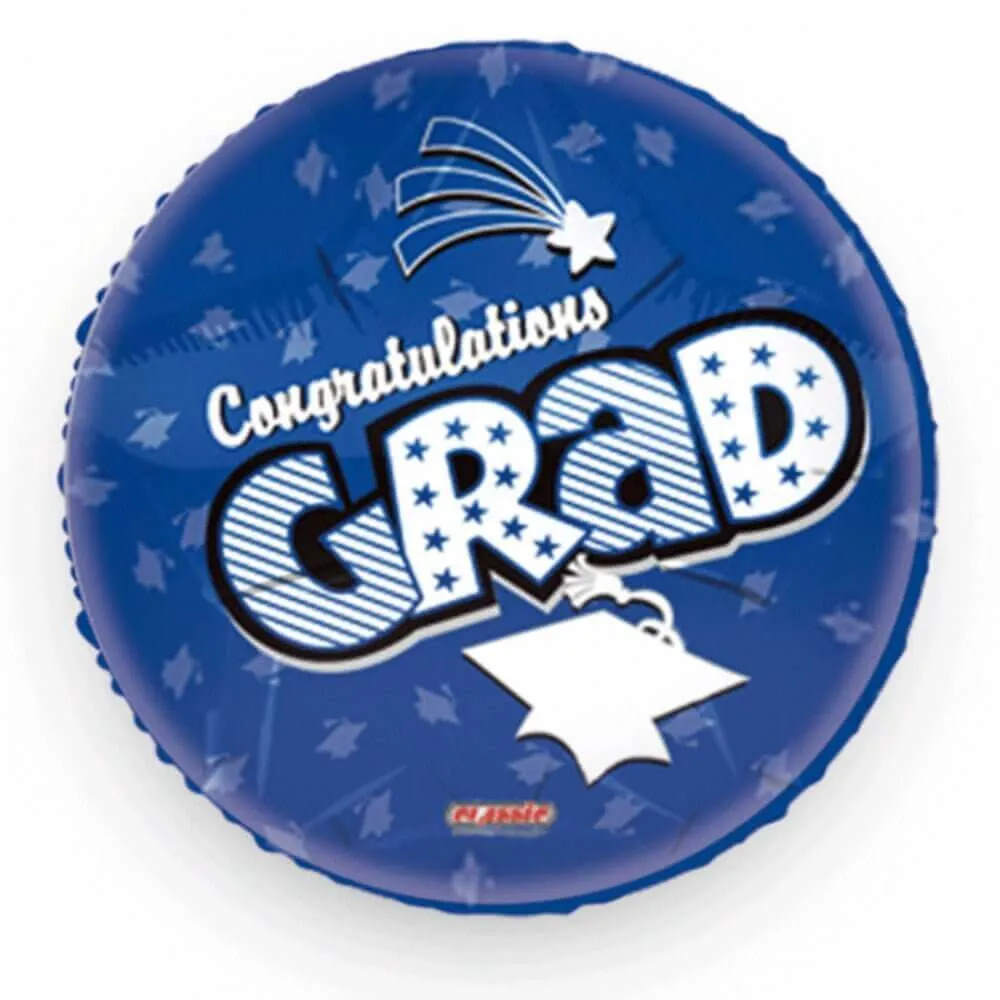 19" Star Blue Grad Mylar  Balloon - G31