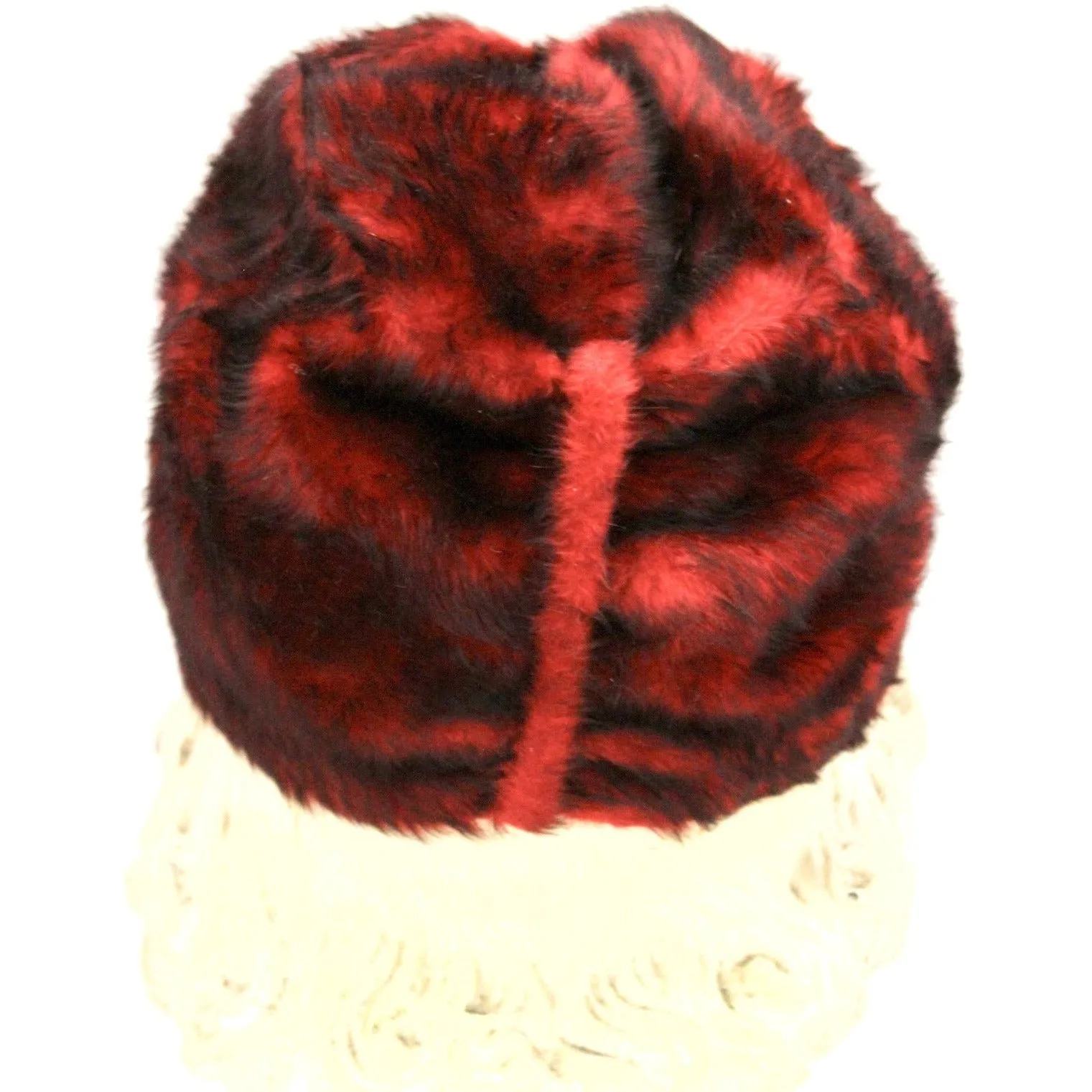 50s VTG Red Black Fur Felt Hat Turban Pillbox Cloche Montezuma Austria  Church S