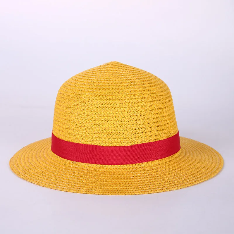 Anime Luffy Anime Cosplay Straw Boater Beach Hat Halloween Sun Hat