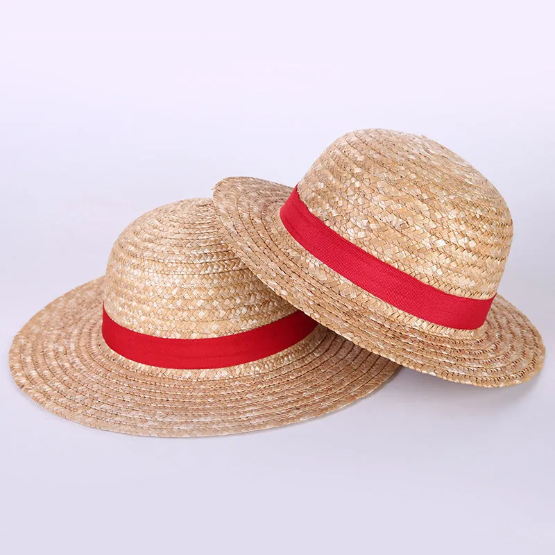 Anime Luffy Anime Cosplay Straw Boater Beach Hat Halloween Sun Hat