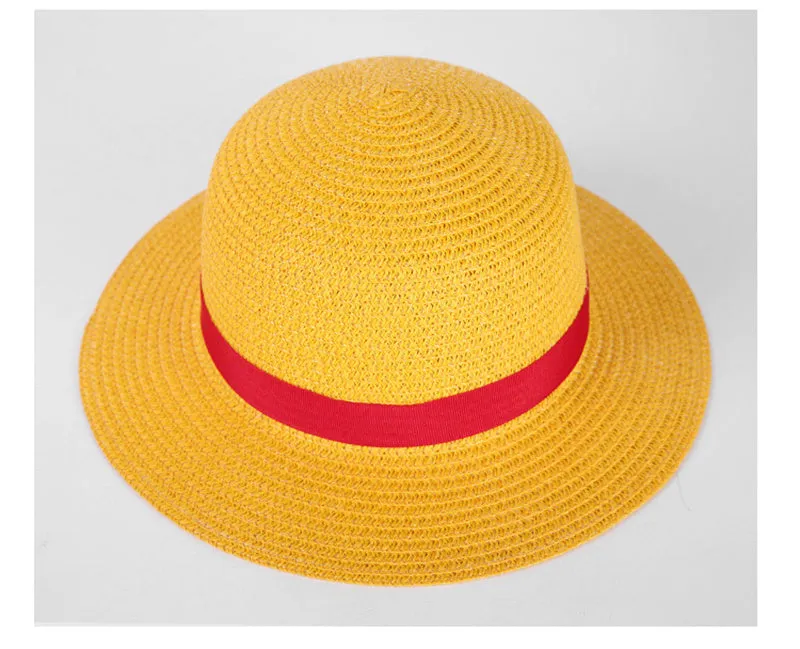 Anime Luffy Anime Cosplay Straw Boater Beach Hat Halloween Sun Hat