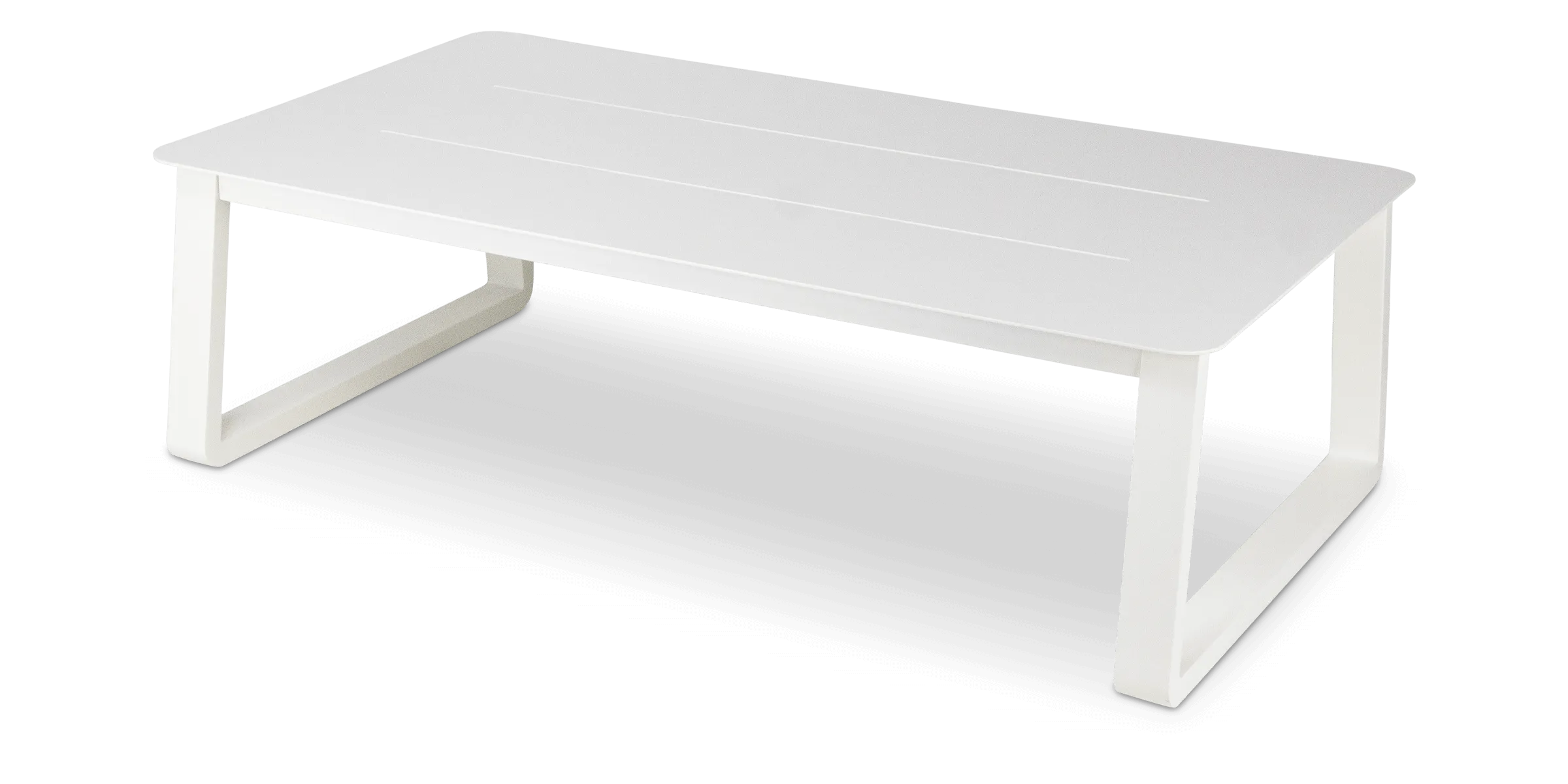 Aruba Coffee Table in Arctic White Aluminium Frame