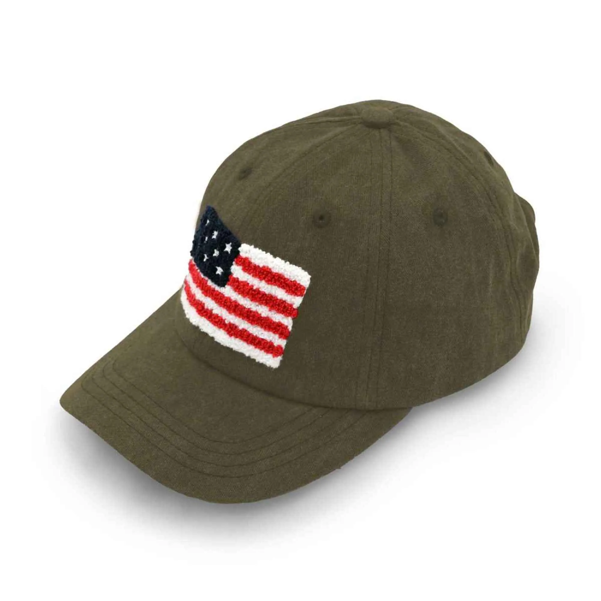 BAB8002 American Flag Chenille Patch Baseball Cap