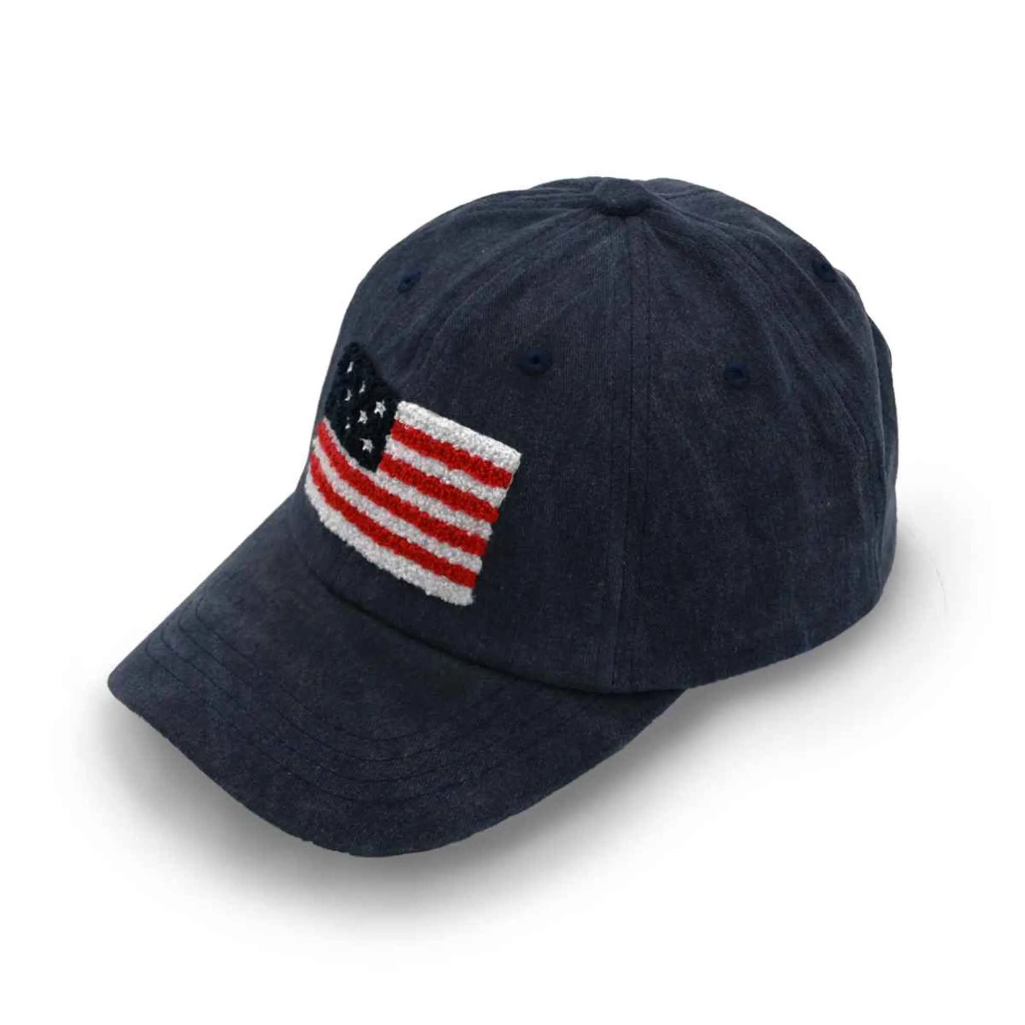 BAB8002 American Flag Chenille Patch Baseball Cap