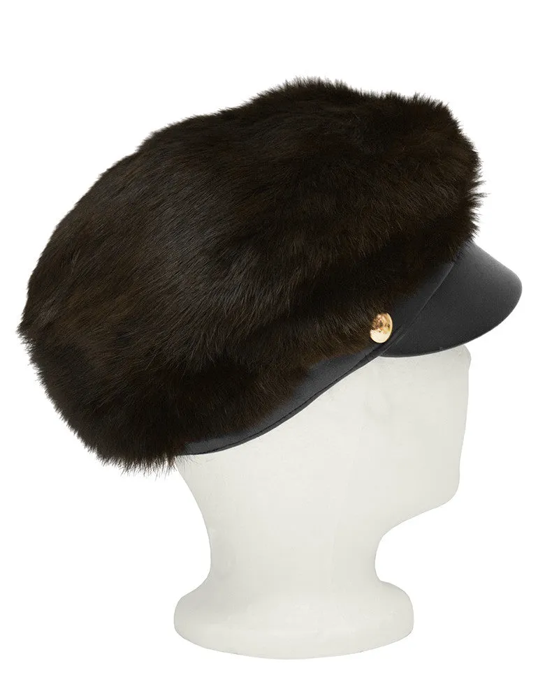 Bonwit Teller Mink and Leather Cap