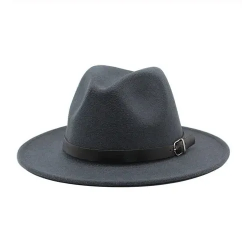 Brand oZyc Winter Autumn Imitation Woolen Women Men Ladies Fedoras Top Jazz Hat European American Round Caps Bowler Hats