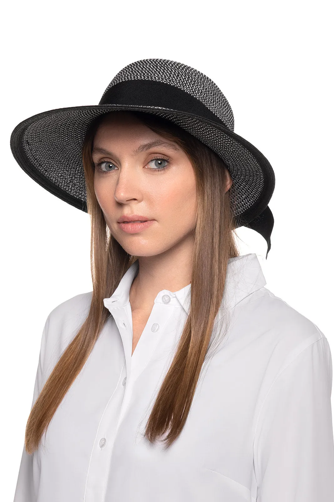 Clara Sun Hat | Black/Ivory