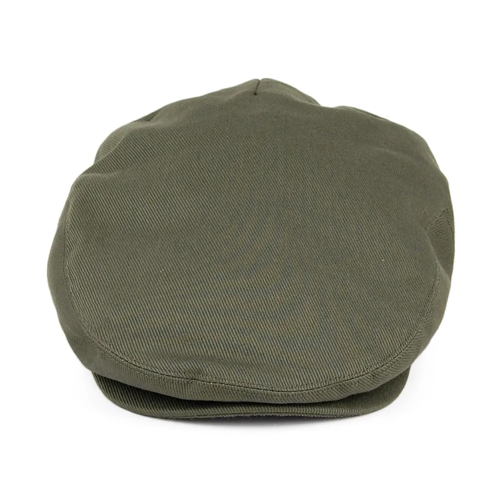 Cotton Flat Cap - Olive