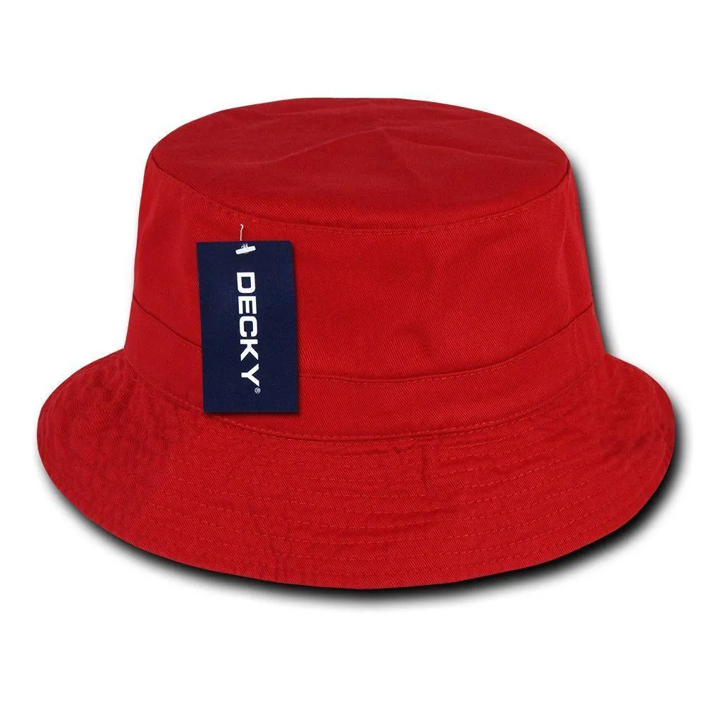 Decky Washed Cotton Twill Fisherman'S Polo Fitted Bucket Chino Hats Caps Unisex