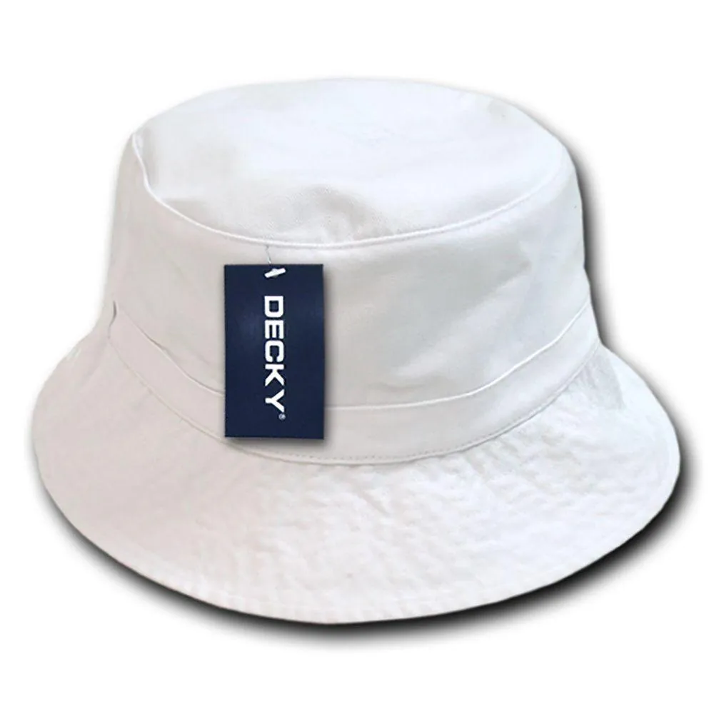 Decky Washed Cotton Twill Fisherman'S Polo Fitted Bucket Chino Hats Caps Unisex