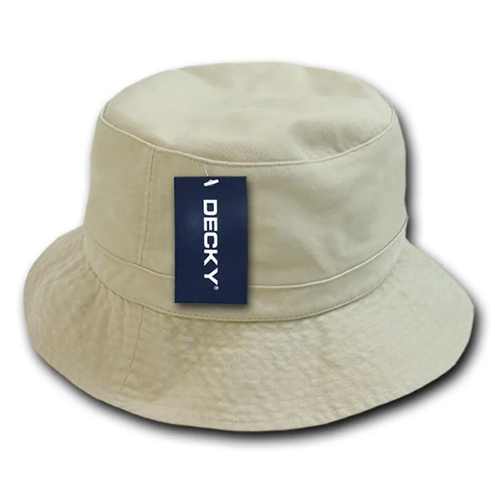 Decky Washed Cotton Twill Fisherman'S Polo Fitted Bucket Chino Hats Caps Unisex