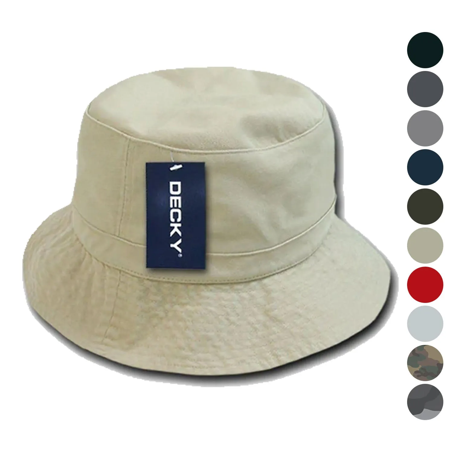 Decky Washed Cotton Twill Fisherman'S Polo Fitted Bucket Chino Hats Caps Unisex