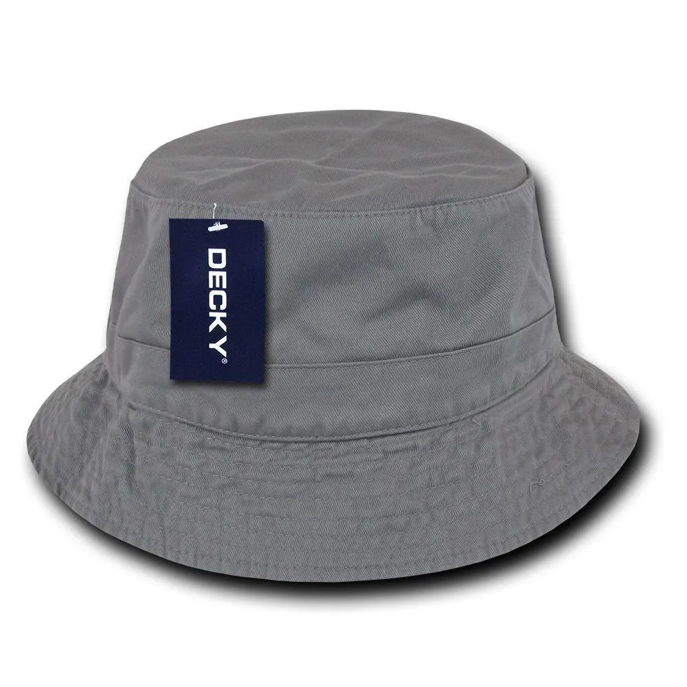 Decky Washed Cotton Twill Fisherman'S Polo Fitted Bucket Chino Hats Caps Unisex