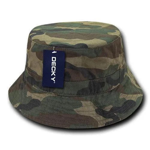 Decky Washed Cotton Twill Fisherman'S Polo Fitted Bucket Chino Hats Caps Unisex