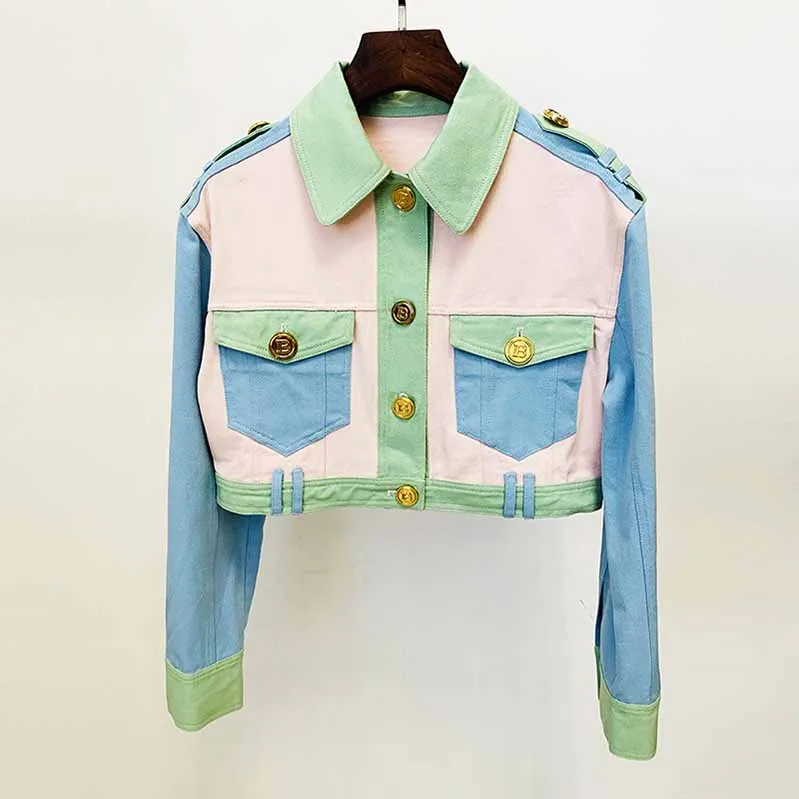 Denim Jacket Outfit for Women Short Denim Jacket and Mini Skirt