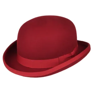 Denton Hats Wool Felt Bowler Hat - Red