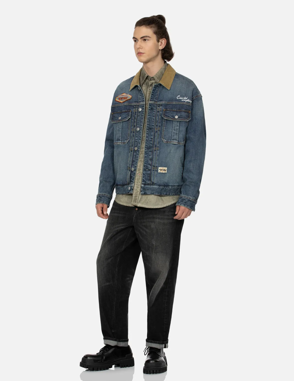 Ebisu Embroidery Loose Fit Denim Jacket