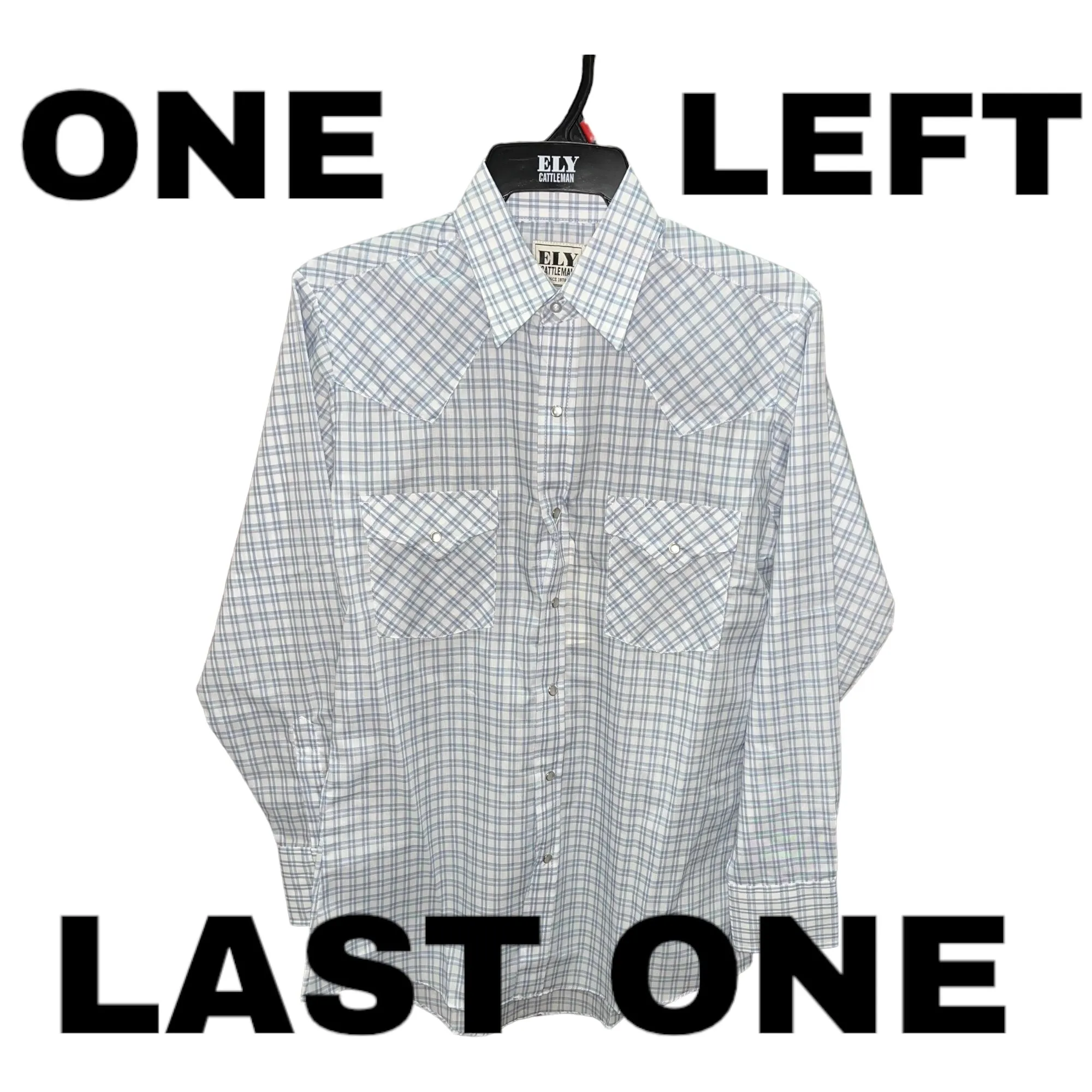 Ely & Walker Men's Long Sleeve Plaid Shirt White 15202907-White-A