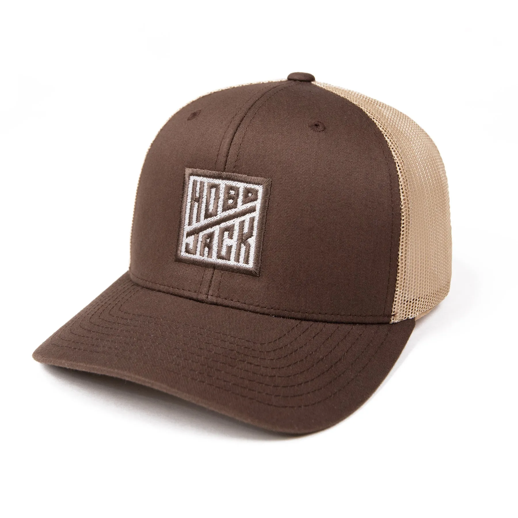 EMBLEM TRUCKER CAP DELUXE - COFFEE & CREAM