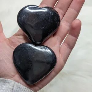 EMF Protection~One Polished Shungite Heart Carving