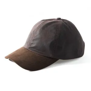 English Waxed Baseball Cap Brown by Failsworth