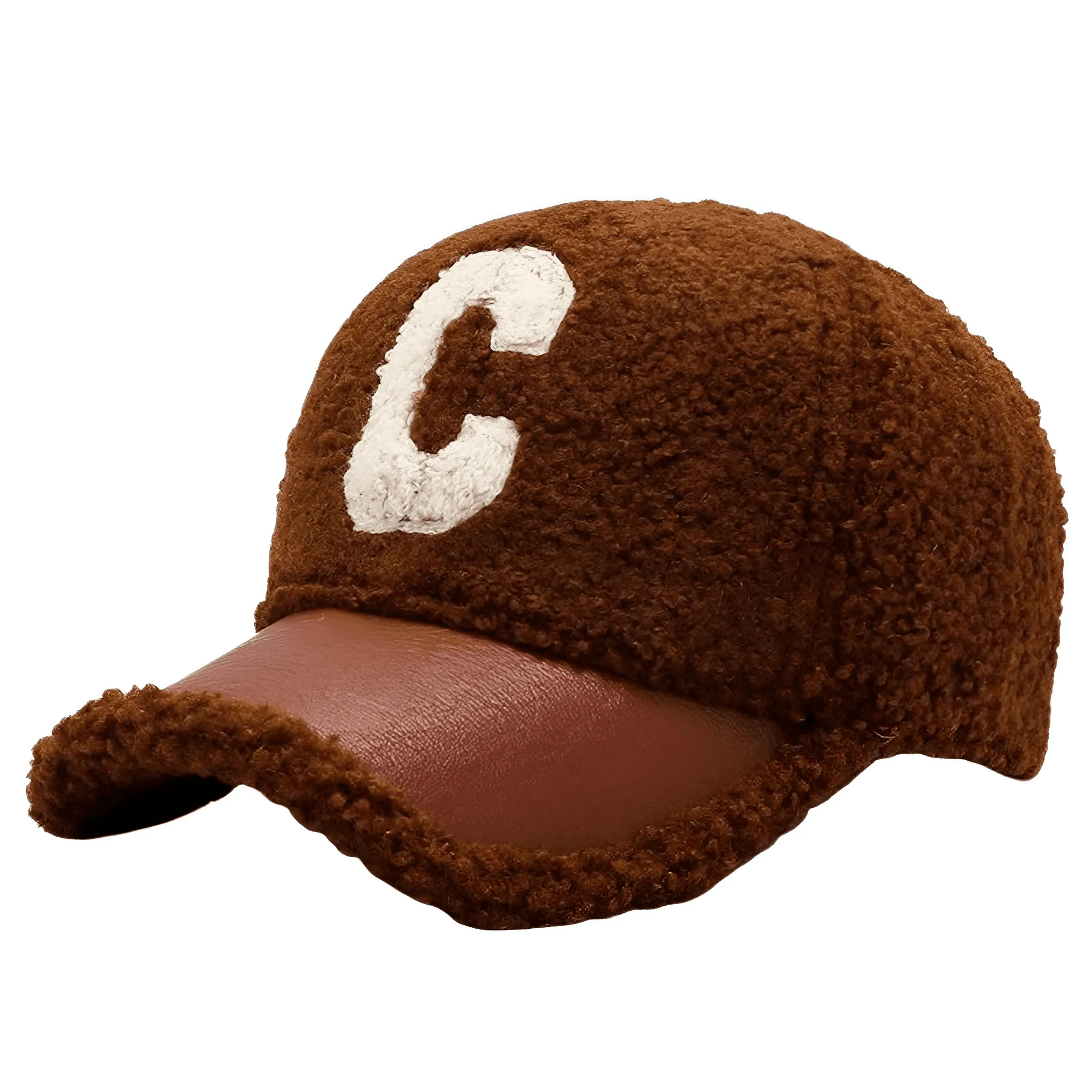 Faux Lamb's Wool Teddy Baseball Caps