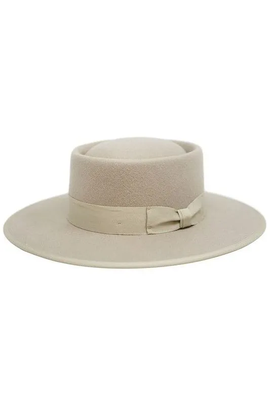 Gambler Felt Hat- Beige