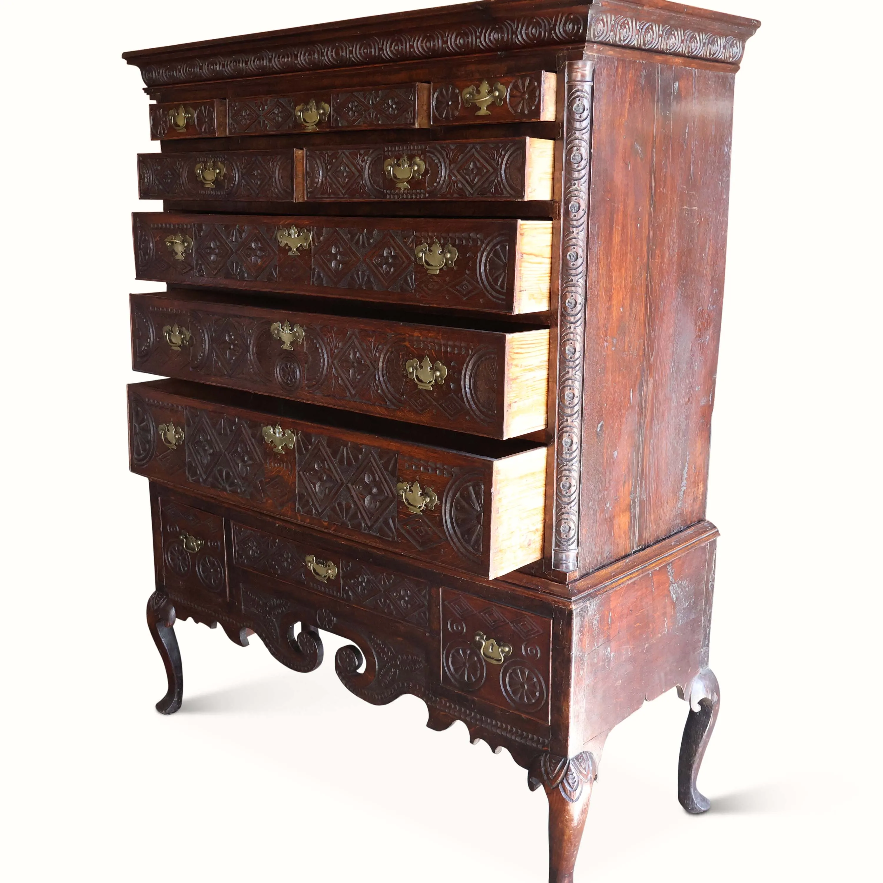 George III Anglo-Indian Oak Bureau