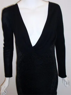 GIANNI VERSACE 1996 Black Couture Gown with Drape Front, Provenance Courtney Love