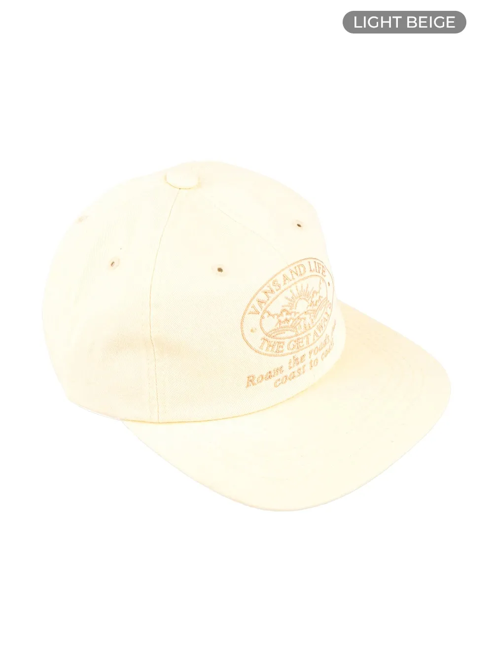 Graphic Lettering Flat Brim Cap CM418