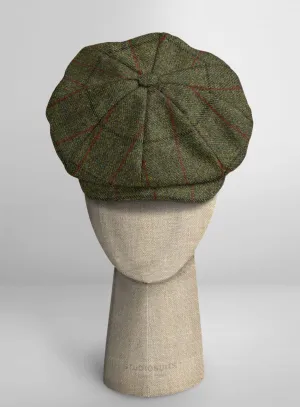 Harris Tweed Seaforth Green Newsboy Cap