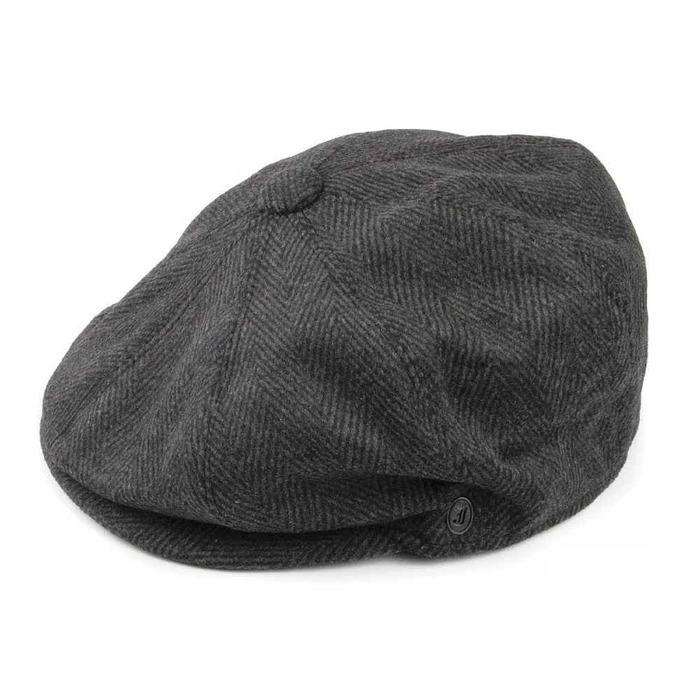 Herringbone Newsboy Cap Charcoal Wholesale Pack