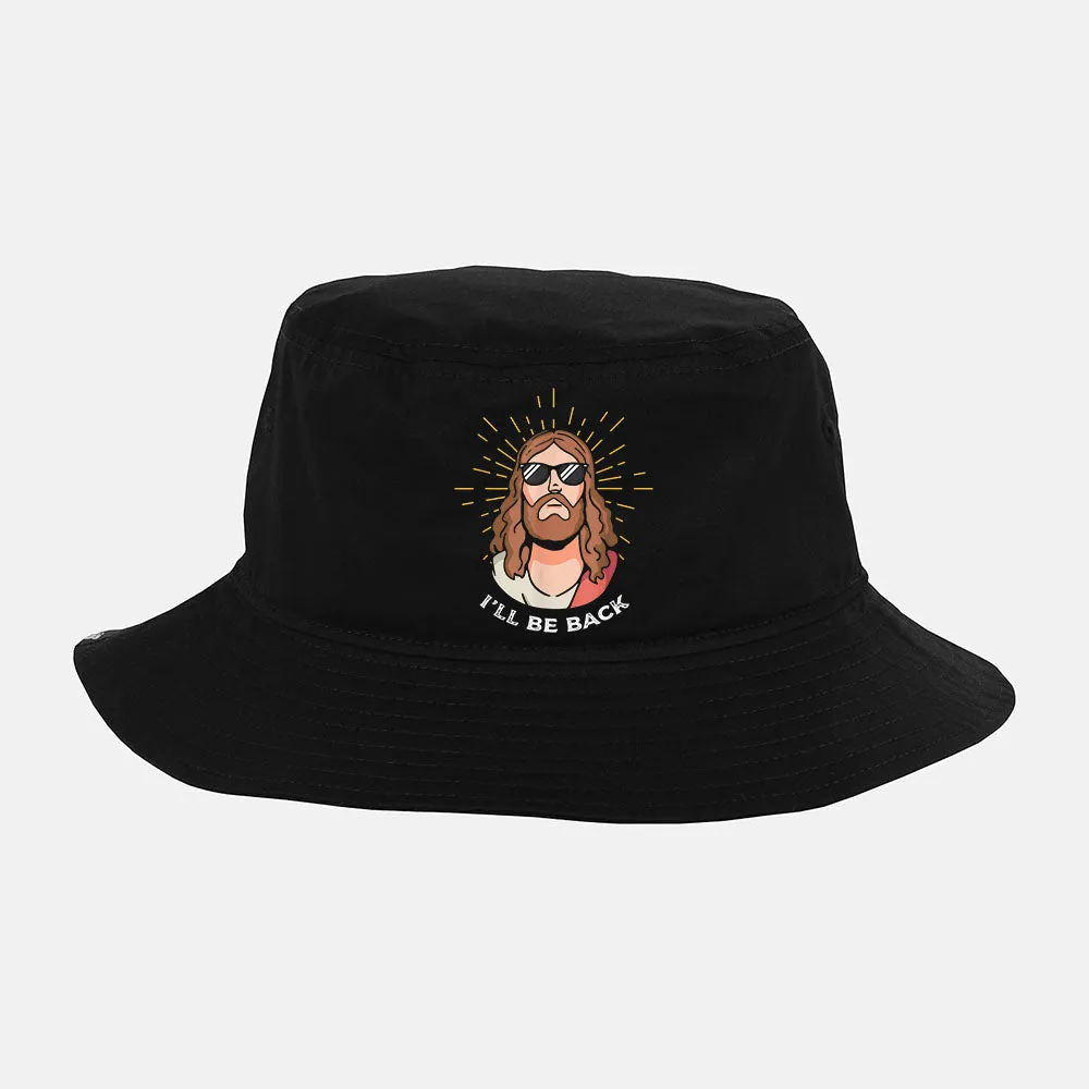 Holy Aperoli Jesus Christ I'll Be Back Funny Aperolypun Bucket Hat