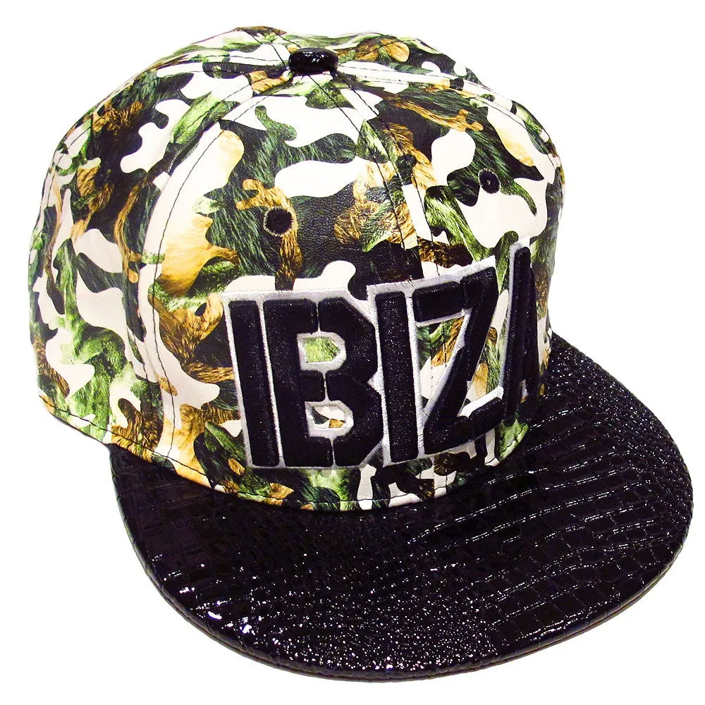 Ibiza Green Camo Snapback Cap