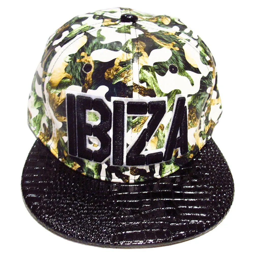 Ibiza Green Camo Snapback Cap