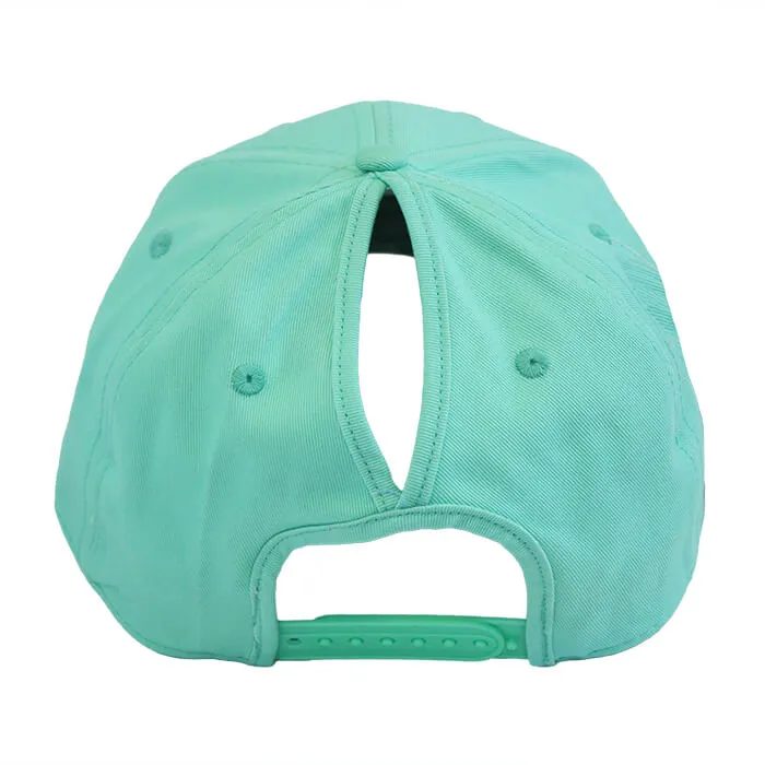 Island Trends Marco Island Marlin Ponytail Baseball Cap Hat - Seafoam