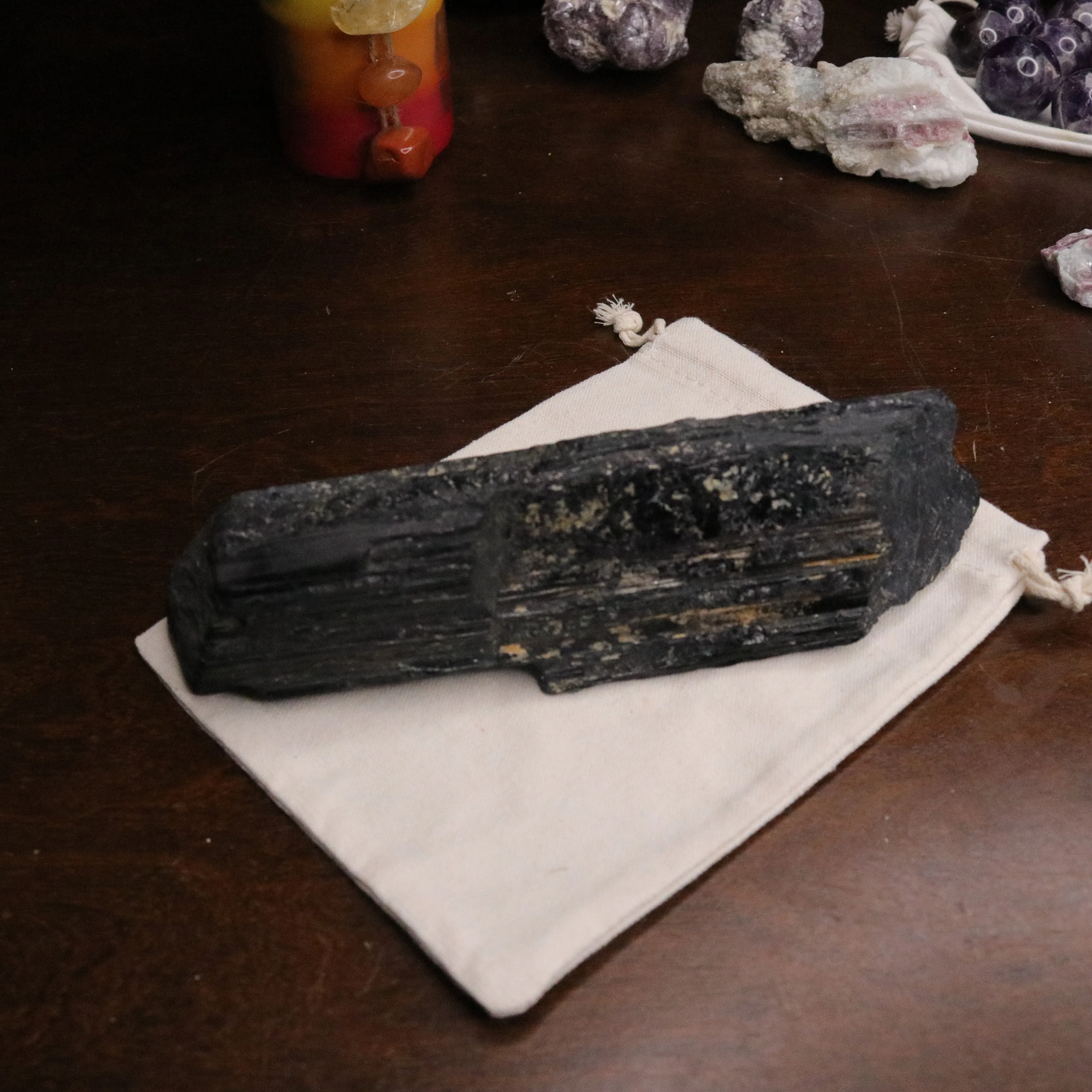 JUMBO Large Black Tourmaline Rod ~Display Specimen~ Protective and Grounding