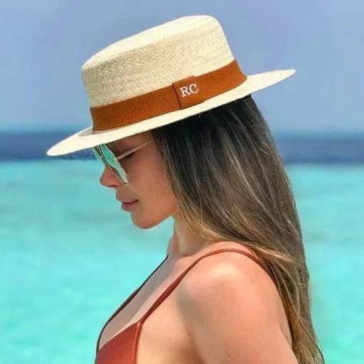 Lachesis by Malu Pires Boater Carnaúba Straw Hat - Medium Brim