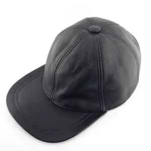 Leather Baseball Cap