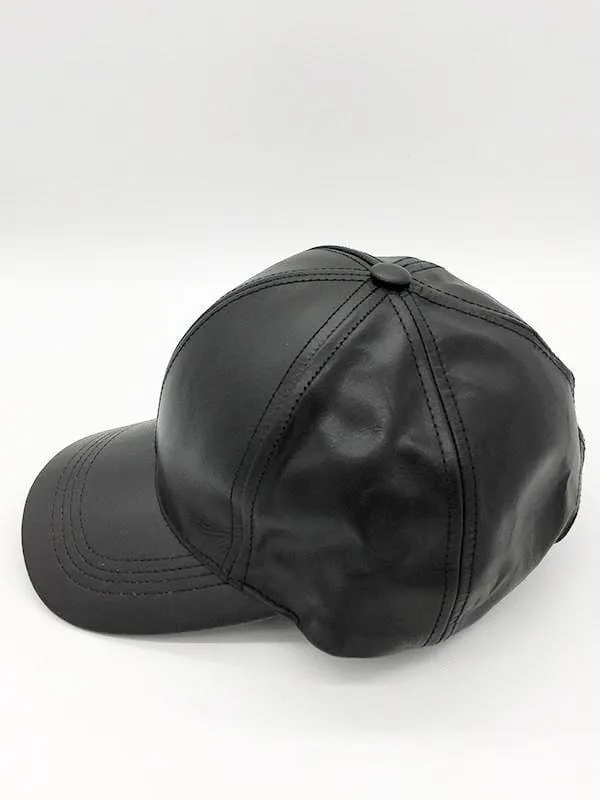 LEATHER BASEBALL CAP