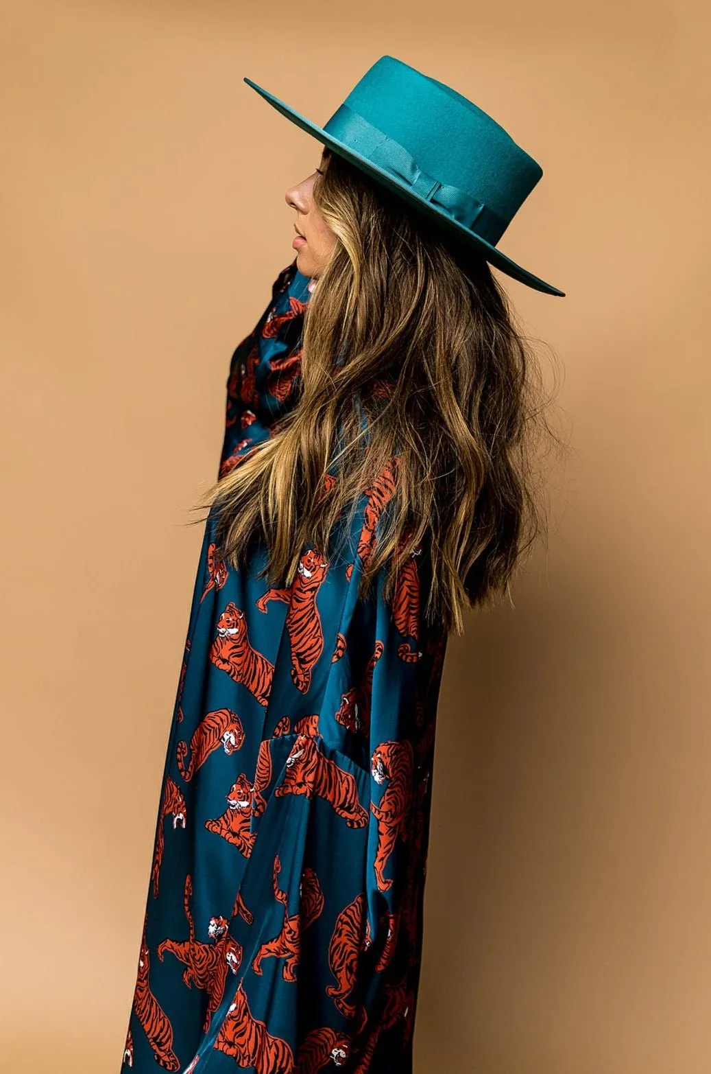 Lola Stiff Brim Hat in Electric Blue