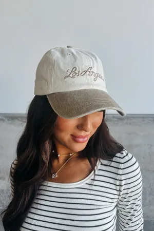 Los Angeles Embroidered Hat - Khaki