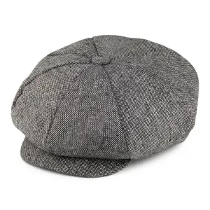 Marl Tweed Big Apple Cap - Black