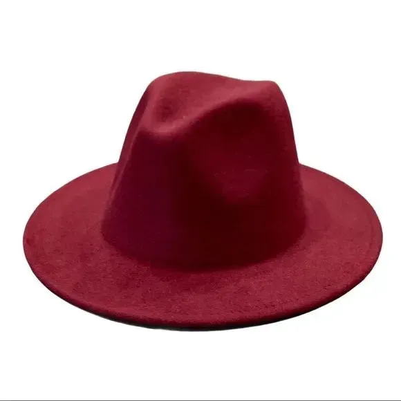 Maroon Two Tone Fedora Hat