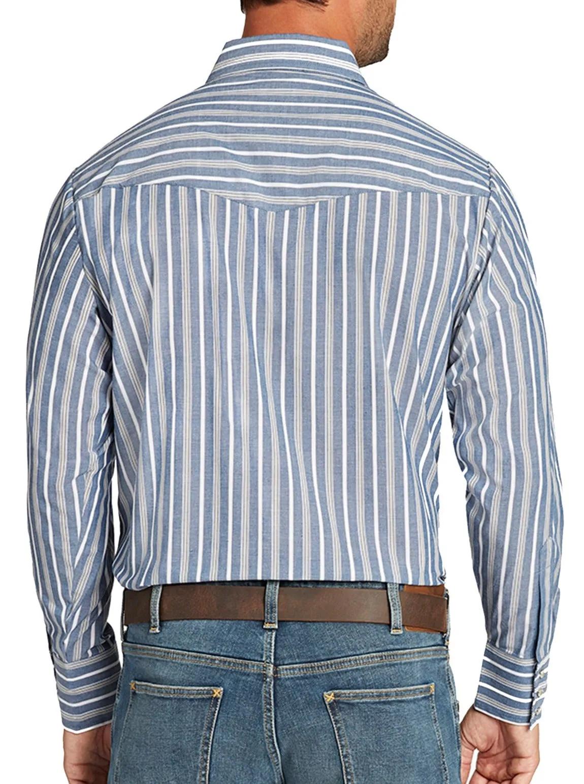 Men's Ely Cattleman Long Sleeve Stripe Western Snap Shirt