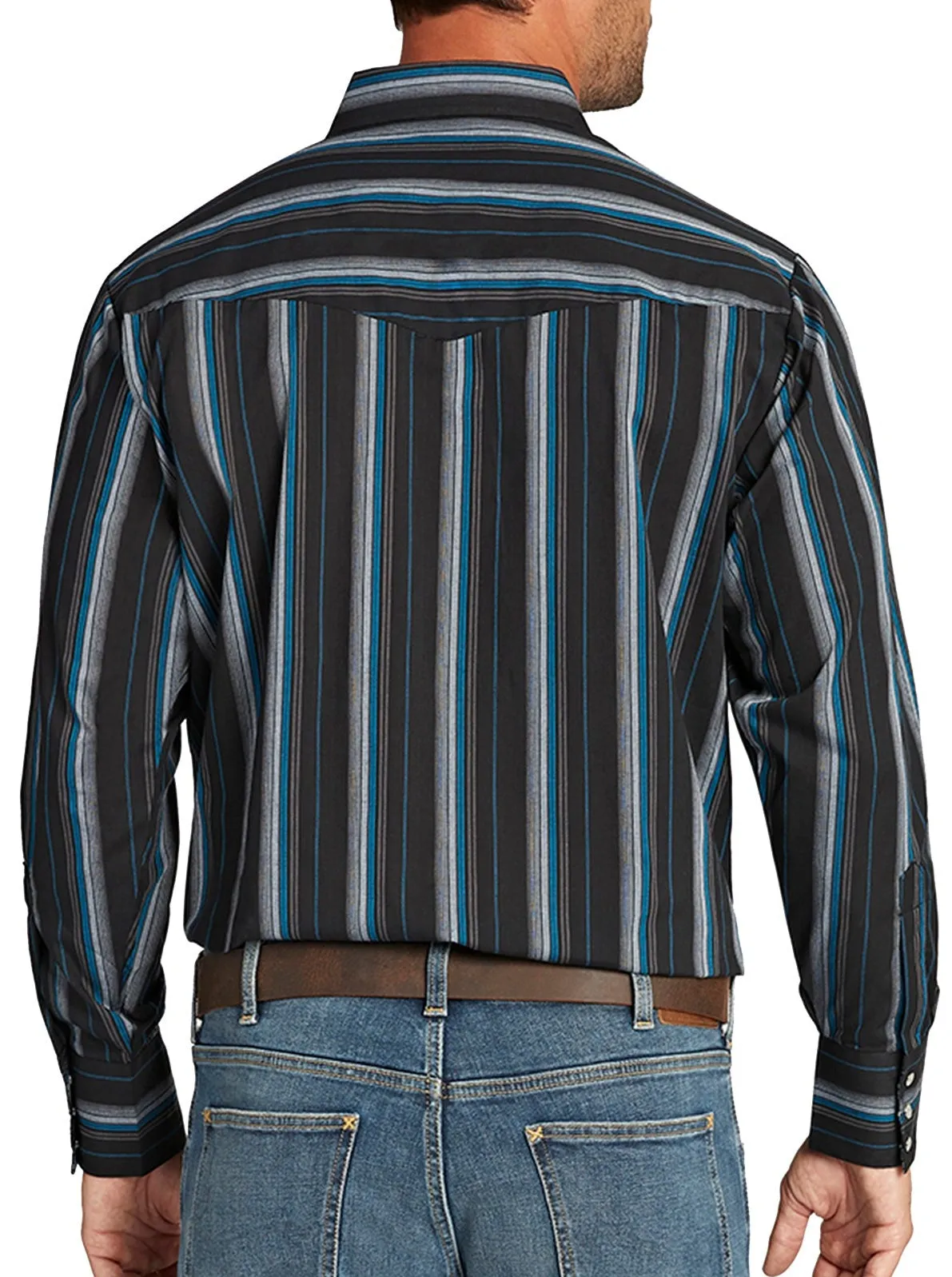 Men's Ely Cattleman Long Sleeve Stripe Western Snap Shirt