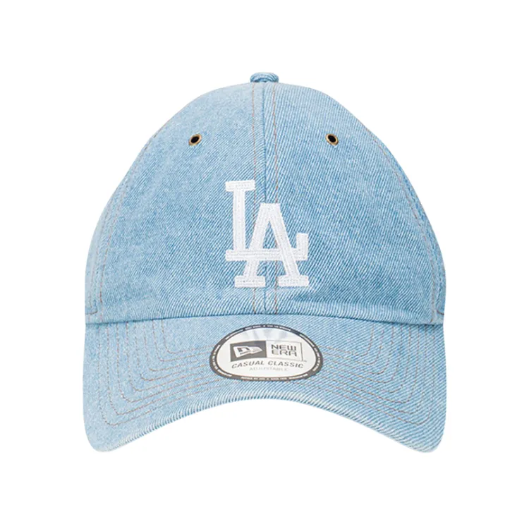 New Era Los Angeles Dodgers Casual Classic - Washed Indigo Denim/White