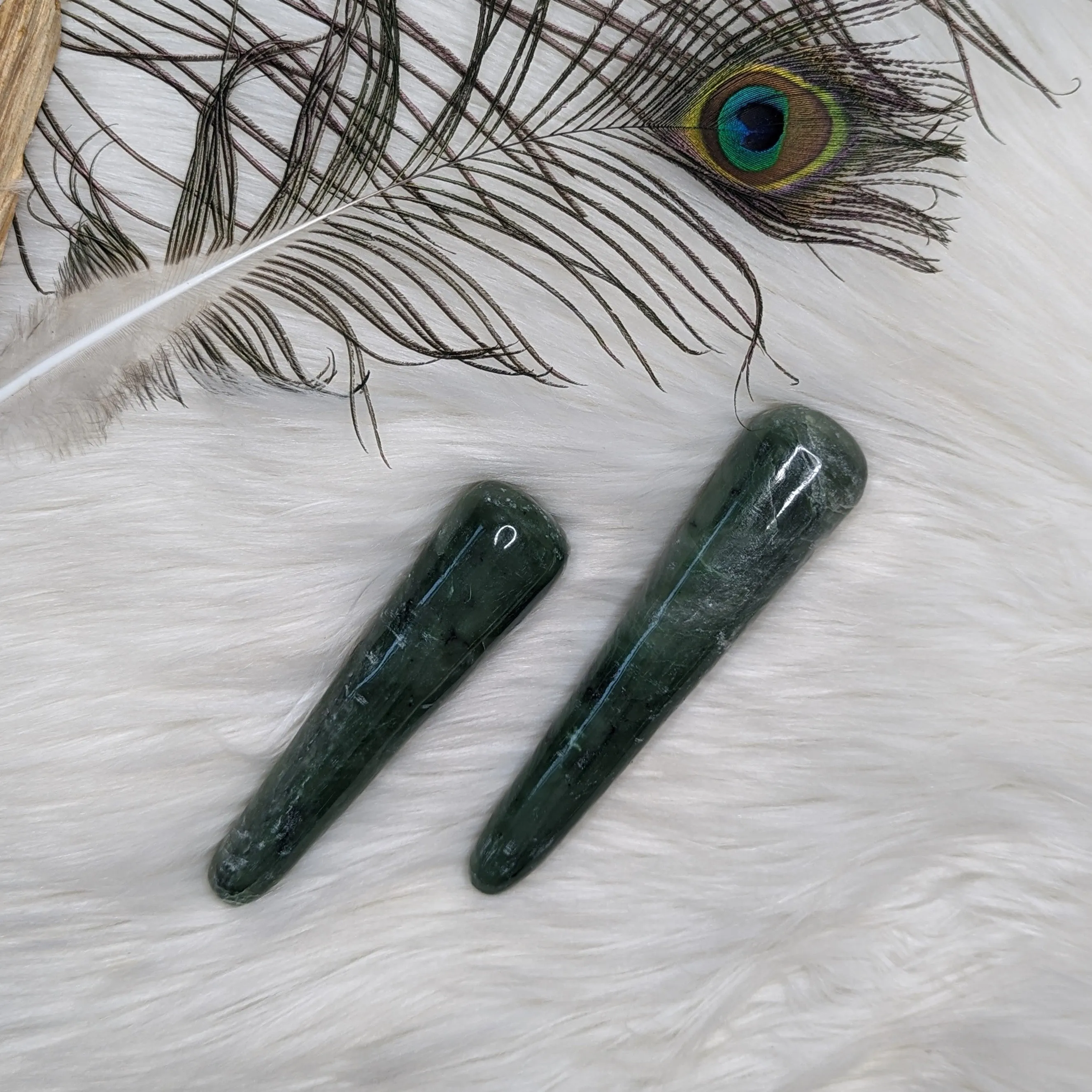 One Large Nepherite Jade Wand Carving ~ IDEAL FOR MASSAGE!