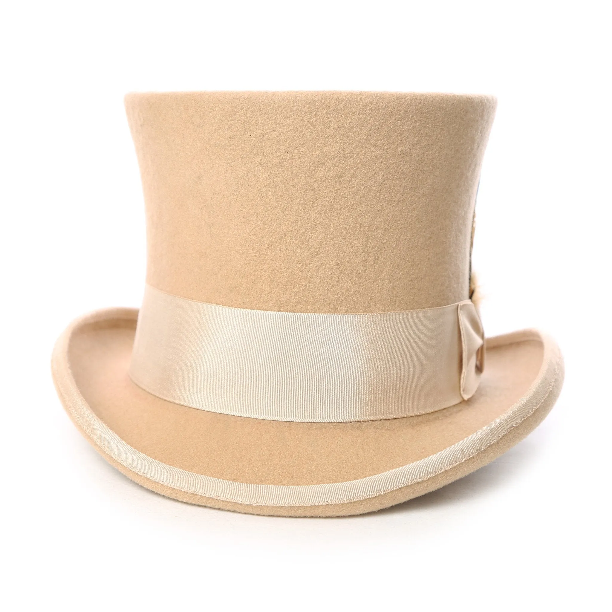 Premium Wool Beige Top Hat